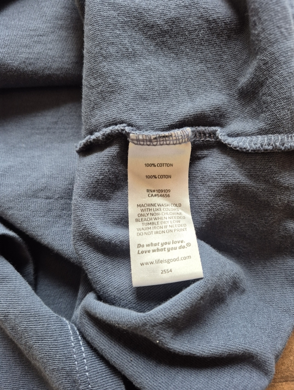 Life Is Good Blue Flower T Shirt Size XL - Picture 6 of 6